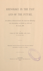 Rhinology in the past and of the future: an address delivered before the American Rhinological Association, on October 5, 1886, at St. Louis, Mo