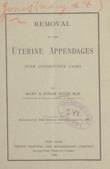 Removal of the uterine appendages: nine consecutive cases