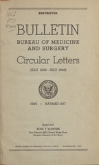 Bulletin Bureau of Medicine and Surgery circular letters (July 1939-July 1945)