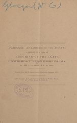 Varicose aneurism of the aorta: a report of a case of aneurism of the aorta communicating with the superior vena cava