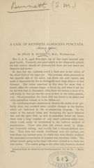 A case of retinitis albescens punctata (Mooren, Kuhnt)