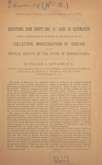 Deductions from ninety-one (91) cases of rheumatism: being a consideration of the report of the Committee on the Collective Investigation of Disease of the Medical Society of the State of Pennsylvania