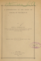 A contribution to the study of cancer of the rectum