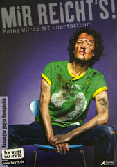 Mir reicht's!: Meine Würde ist unantastbar! : Kampagne gegen Homophobie : [man in a green shirt]