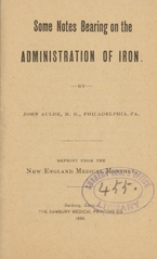 Some notes bearing on the administration of iron