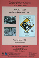 AIDS research and the gay community: Victoria A. Harden (retired NIH historian) : The National Library of Medicine, history of medicine lecture series : LGBTQ history month