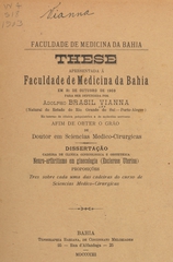 Neuro-arthritismo em ginecologia (esclerose uterina): these apresentada á Faculdade de Medicina da Bahia em 31 de outubro de 1903 para ser defendida afim de obter o gráo de doutor em sciencias medico-cirurgicas
