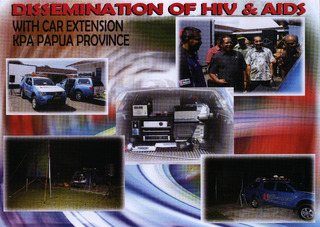 Dissemination of HIV & AIDS with car extension KPA Papua Province