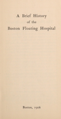A brief history of the Boston Floating Hospital