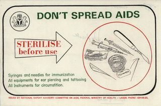 Don't spread AIDS: sterilise before use