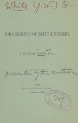 Some glimpses of British surgery