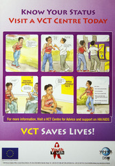 Know your status, visit a VCT centre today: VCT saves lives!