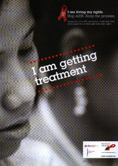 I am getting treatment: I am living my rights : stop AIDS, keep the promise