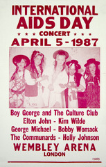 International AIDS Day concert, April 5 - 1987