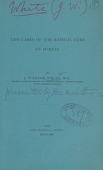 Two cases of the radical cure of hernia