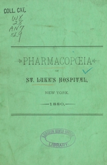 Pharmacopoeia of St. Luke's Hospital, New York