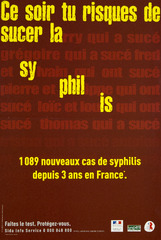 Ce soir tu risques de sucer la syphilis: 1089 nouveaux cas de syphilis depuis 3 ans en France
