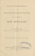 What is the rationale of traction and counter-traction in the treatment of hip disease?