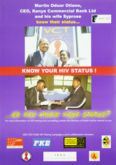 Know your HIV status!: Martin Oduor Otieno, CEO, Kenya Commercial Bank Ltd and his wife Syprose know their status ... do you know your status?