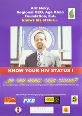 Know your HIV status!: Arif Neky, Regional CEO, Aga Khan Foundation, E.A., knows his status ... do you know your status?