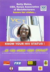 Know your HIV status!: Betty Maina, CEO, Kenya Association of Manufacturers, knows her status ... do you know your status?