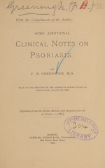 Some additional clinical notes on psoriasis