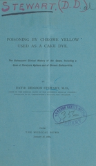 Poisoning by chrome yellow used as a cake dye: the subsequent clinical history of the cases, including a cases of paralysis agitans and of chronic endocarditis