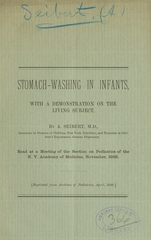 Stomach-washing in infants, with a demonstration on the living subject