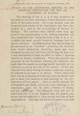 Botany at the Rochester meeting of the American Association for the Advancement of Science: North American botanists and botanical nomenclature ; A supplement to the revision of the botanical names of the U.S. Pharmacopoeia printed in the Bulletin of pharmacy for July 1892 / by H.H. Rusby