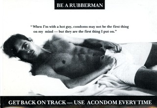 Be a rubberman: get back on track -- use a condom every time : [lying down]