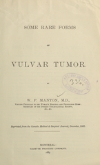 Some rare forms of vulvar tumor