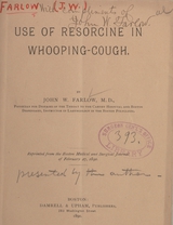 Use of resorcine in whooping-cough