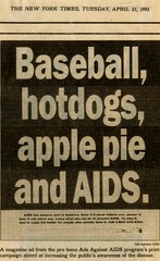 Baseball, hotdogs, apple pie and AIDS