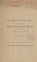 Analysis of signal service statistics with reference to Colorado climate
