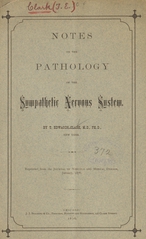 Notes on the pathology of the sympathetic nervous system