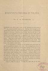Sympathetic diseases of the eye