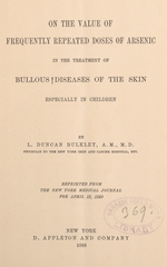On the value of frequently repeated doses of arsenic in the treatment of bullous diseases of the skin, especially in children