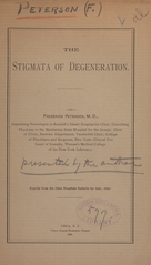 The stigmata of degeneration