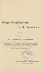 Sleep, sleeplessness and hypnotics