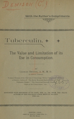 Tuberculin: the value and limitation of its use in consumption