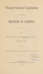 Present status of legislation for the prevention of blindness