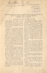 The thirty-third annual meeting of the Kentucky State Medical Society, held at Crab Orchard Springs, July 11-13, 1888