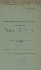 A contribution to plastic surgery