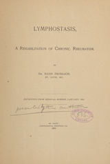 Lymphostasis: a rehabilitation of chronic rheumatism