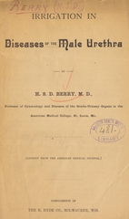 Irrigation in diseases of the male urethra
