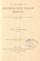 The treatment of pneumonia in St. Francis Hospital, with results in two hundred and twenty-eight cases