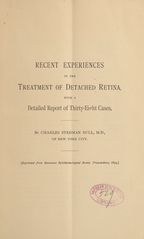 Recent experiences in the treatment of detached retina: with a detailed report of thirty-eight cases