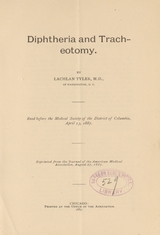 Diphtheria and tracheotomy