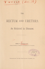 The rectum and urethra as related in disease