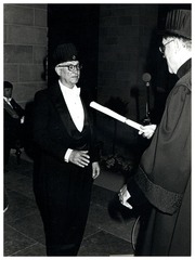 Louis Sokoloff receiving honorary Doctor of Science degree from the University of Lund, Sweden